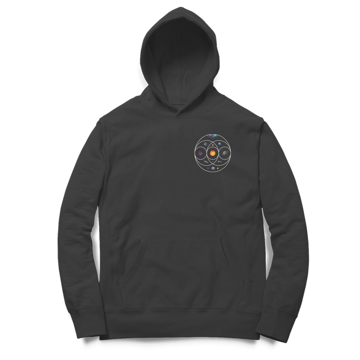 Official Coldplay oversized hoodie with album-inspired design for 2025 India tour