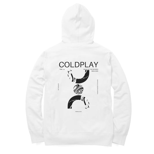 Official Coldplay oversized hoodie with album-inspired design for 2025 India tour