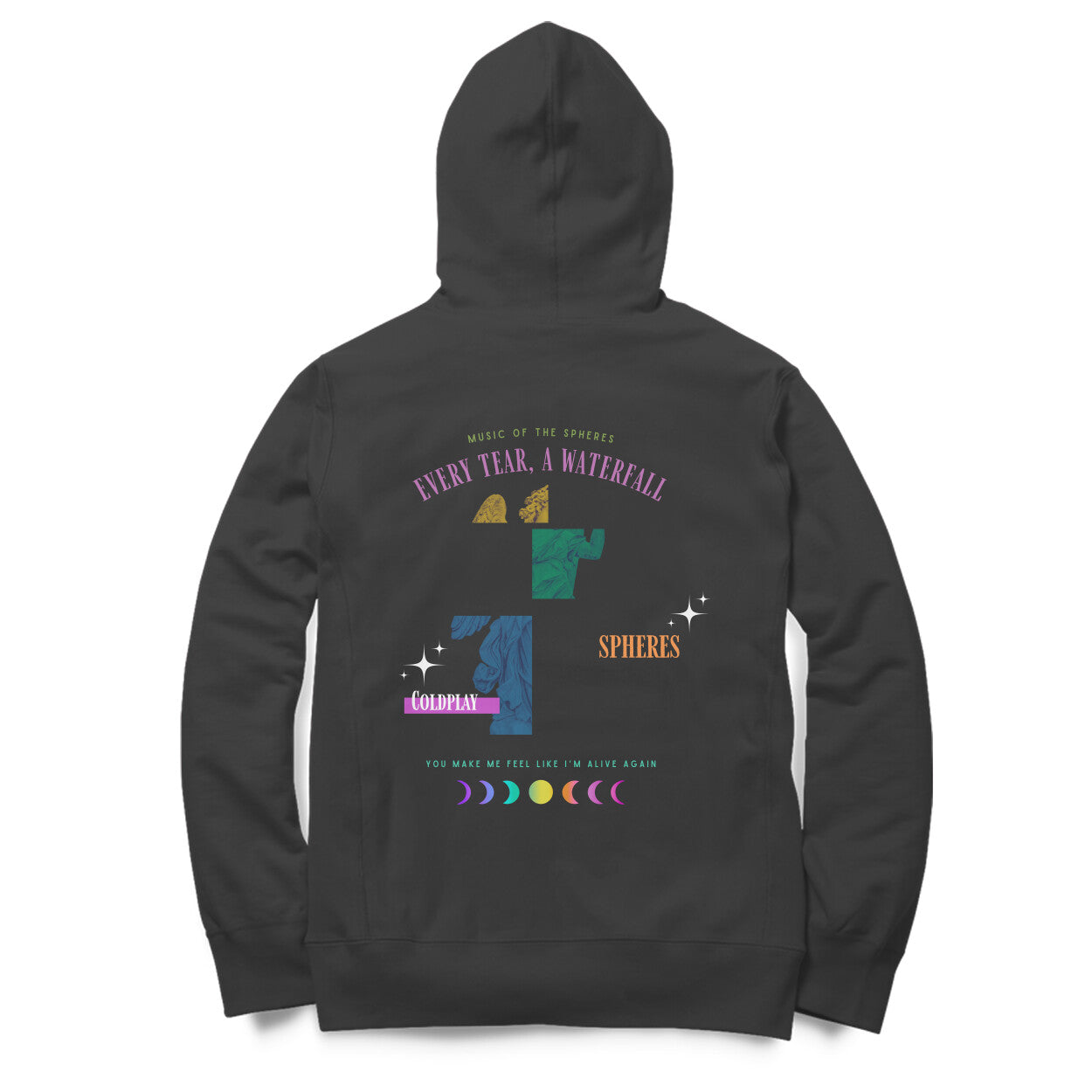 Official Coldplay Oversized Hoodie with album-inspired design for 2025 India tour