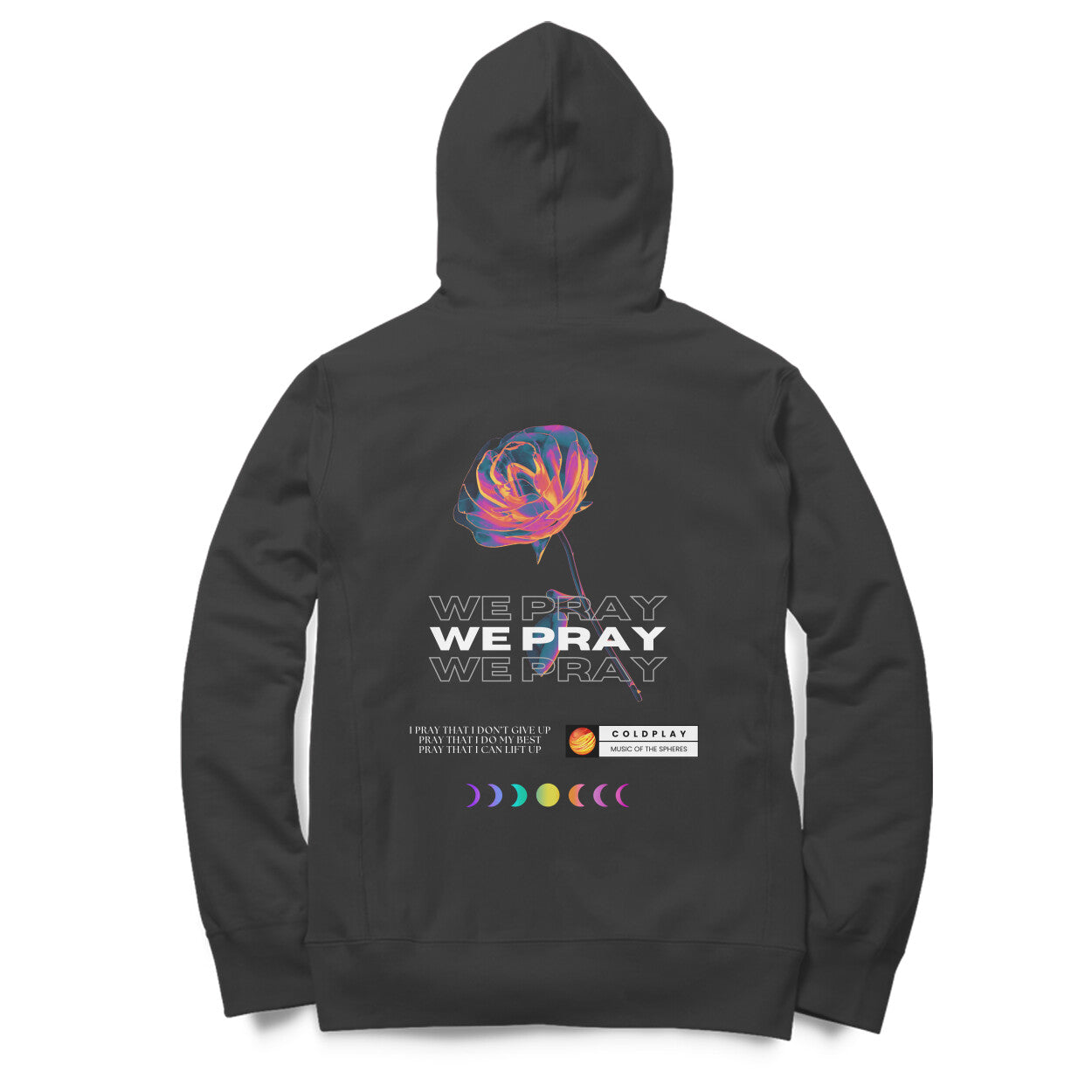 Official Coldplay oversized hoodie with album-inspired design for 2025 India tour