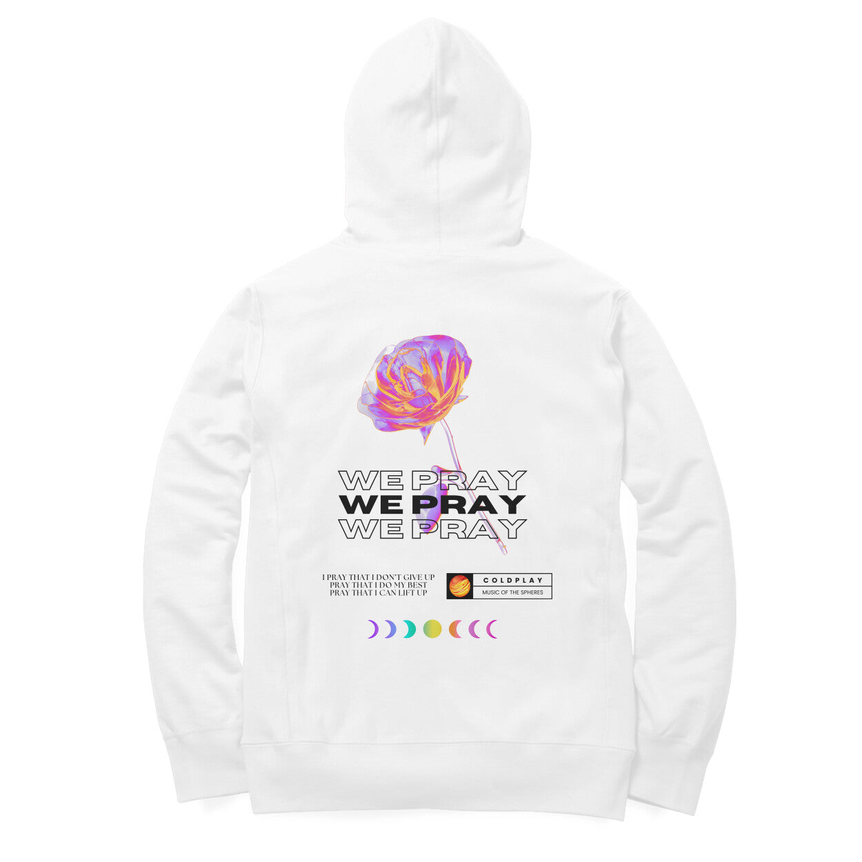 Official Coldplay oversized hoodie with album-inspired design for 2025 India tour