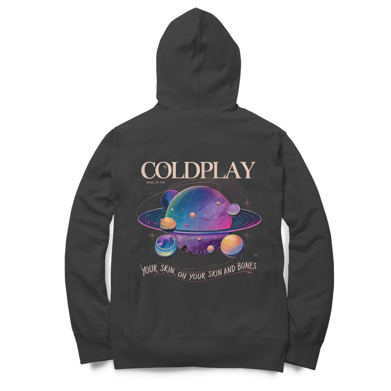 Official Coldplay oversized hoodie with album-inspired design for 2025 India tour