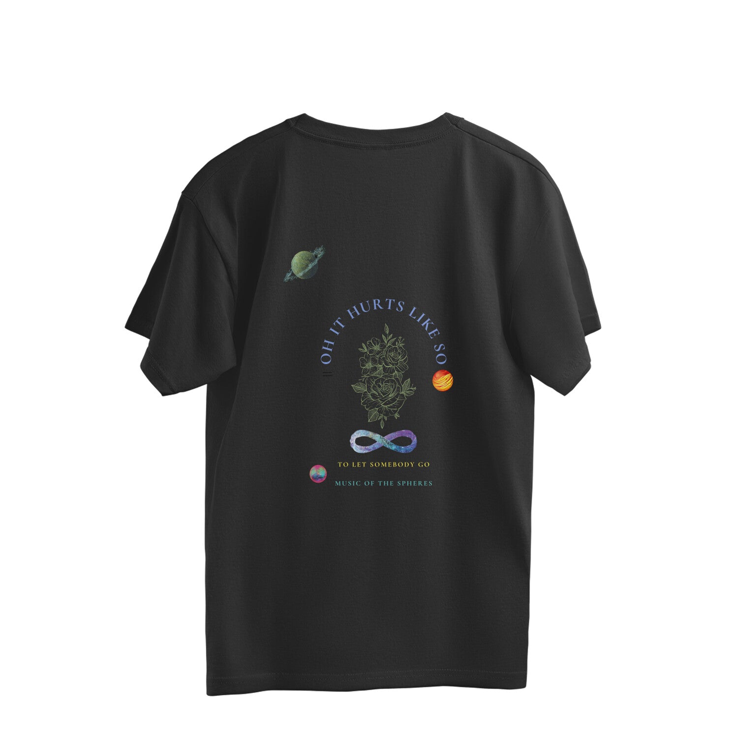 Official Coldplay Oversized Tshirt with song lyrics, perfect for 2025 India concert