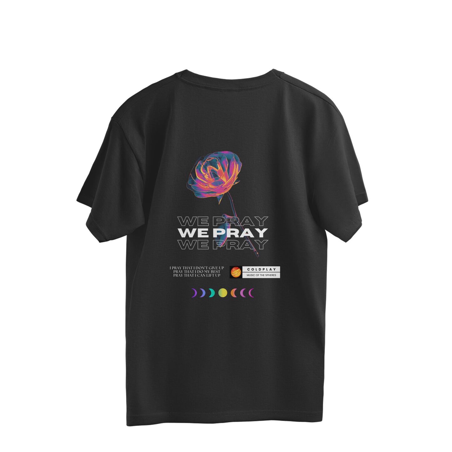 Official Coldplay oversized Tshirt with song lyrics, perfect for 2025 India concert