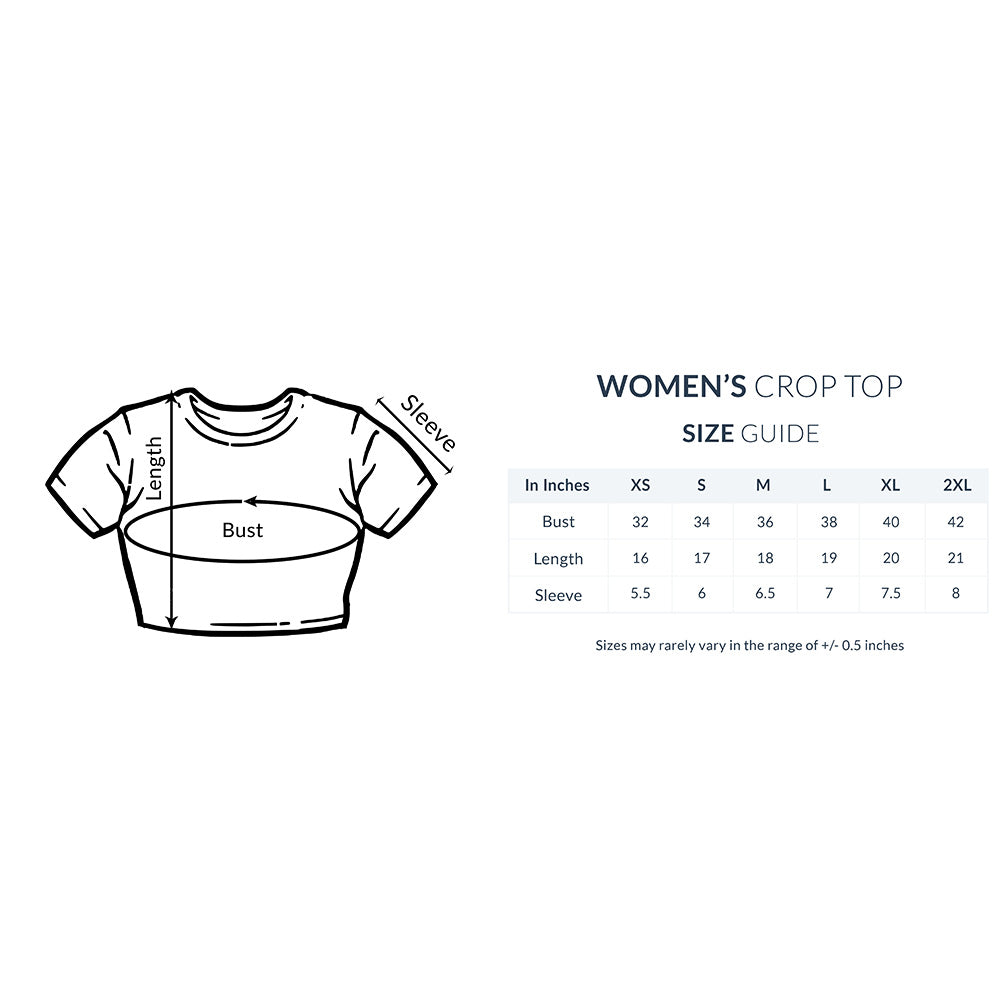 Coldplay Crop Top For Women Size